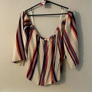 #120 Striped Boho Shirt